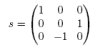 matrix for s