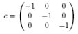 rotation matrix for c